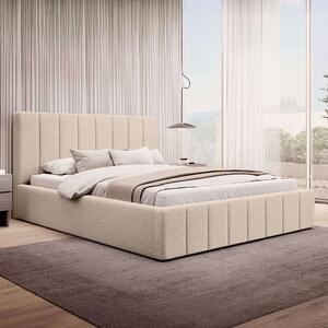 MebleMWM Łóżko tapicerowane SF1069 | 160x200 | Boucle | Beż