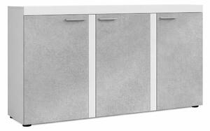 Komoda do salonu Luiza 3F - 149 cm - beton jasny - Wyprzedaż