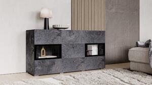 Komoda z szufladami Baros 26 - 132 cm - ciemny beton / schiefer