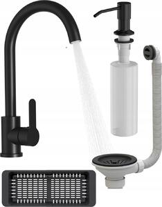 Granitan | PRESTIGE PLUS – bateria kuchenna – obrót o 360° – czarna – gowica ceramiczna