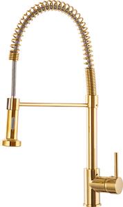Granitan | Bateria kuchenna Spiral – zota – wysoko 52 cm – wysuwana wylewka – dwa rodzaje strumienia
