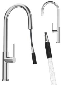 Granitan | PRATI – bateria kuchenna – wysuwana wylewka – obrót o 360° – chrom – gowica ceramiczna