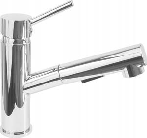 Granitan | CADO – bateria kuchenna – wysuwana wylewka – 2 rodzaje strumienia – chrom – mosidz – gowica ceramiczna