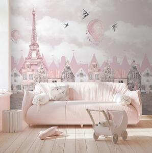 Fototapety Bajkowy Paris, Fototapety Dziecięce, Fototapety Dla dziewczynek, u94128 : Uwalls.pl