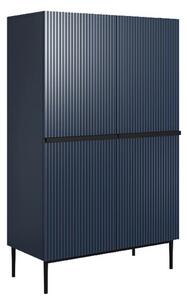 Kredens Nicole z metalowymi uchwytami i nogami 100 cm - granat / czarne nóżki - Limitowana oferta