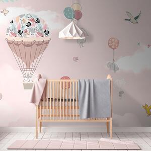 Fototapeta Balon na ogrzane powietrze z ptakami i zwierzętami, Fototapety Dziecięce, Popularne Fototapety, u94138 - Tapeko.pl