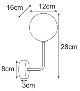 Szklany bursztunowy kinkiet G3-B11