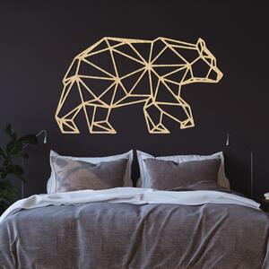 Geometryczna drewniana dekoracja ścienna niedźwiedź - URSUS