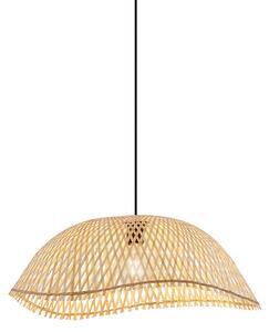 Boho lampa wisząca czarna z bambusem - Lily