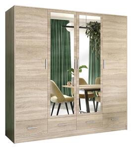 Szafa z lustrem SANNA 200x215 cm dąb sonoma MT0055
