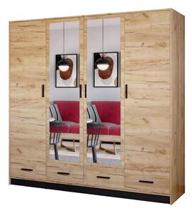 Szafa z lustrem SANNA 200x215 cm dąb craft MT0057