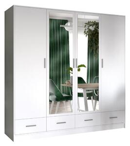 Szafa z lustrem SANNA 200x215 cm biała MT0053