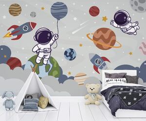 Fototapety Rakieta i astronauta w kosmosie, Fototapety Dziecięce, u94476 : Uwalls.pl