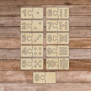 Wkład drewniany Montessori dla dzieci - dwuczęściowy DOMINO | SENTOP