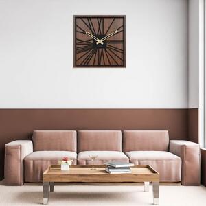 Drewniany zegar ścienny - Sentop | HDFK031 | orzech wenge