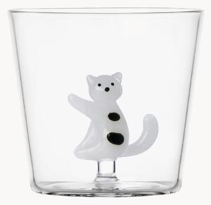 Ręcznie wykonany kubek ze szkła borokrzemowego Tabby Cat
