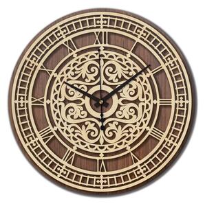 Elegancki drewniany zegar ścienny - Sentop | PR0463 | dwuwarstwowy
