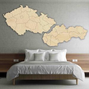 Drewniana mapa Republiki Czechosłowackiej - Geografia