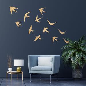 Drewniane dekoracje ścienne latające ptaki - FLOCK