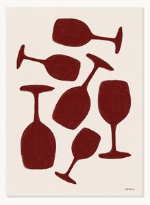 Plakat Tara Royle - Abstract Wine Glasses