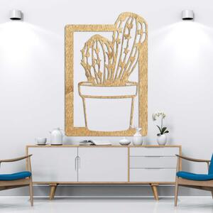Designerski drewniany obraz ścienny z motywem roślinnym - ELIEE