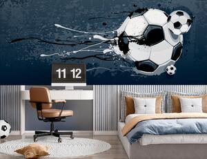 Fototapeta Piłka do piłki nożnej z odpryskami farby, Fototapety Dziecięce, Popularne Fototapety, u95009 - Tapeko.pl