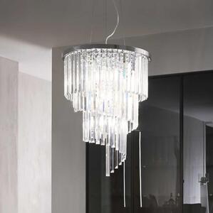 Ideal Lux Ideal Lux - Żyrandol kryształowy na lince CARLTON 12xE14/40W/230V śr. 50 cm chrom ID166247