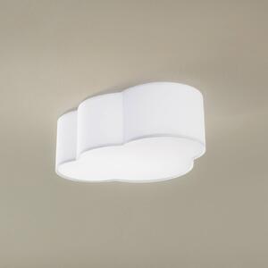 TK Lighting Lampa sufitowa Cloud, tekstylna, 41 x 31 cm, biała