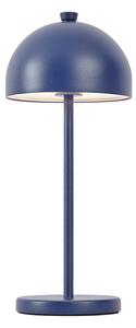 Lampa stołowa niebieska z LED IP54, ładowalna ze stacją ładującą - Squirrel