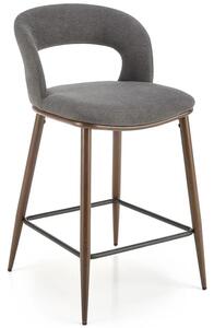 Welwetowy popielaty hoker z oparciem K7-S43