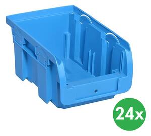 Plastikowy pojemniki COMPACT, 102 x 160 x 75 mm, 24 szt., niebieski