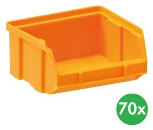 Plastikowe pojemniki BASIC, 100 x 95 x 50 mm, 70 szt., żółto-pomarańczowy