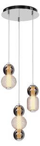 Nowoczesna designerska pionowa lampa wisząca szklane kule Maytoni MOD273PL-L33CH3K Drop LED 33W 3000K 38cm