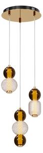 Nowoczesna designerska pionowa lampa wisząca szklane kule Maytoni MOD273PL-L33G3K Drop LED 33W 3000K 38cm