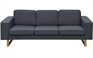 Ciemnoszara 3-osobowa sofa B6-E92