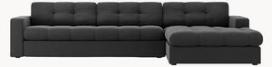 Sofa narożna o wyglądzie aksamitu Yohan (4-osobowa)