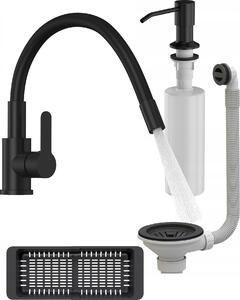 Granitan | GRADO PLUS – bateria kuchenna – elastyczny wylew – czarna