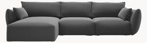 Sofa narożna z weluru Matera