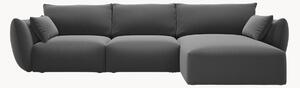 Sofa narożna z weluru Matera
