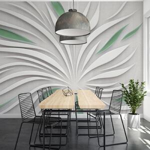 Fototapeta Biało-zielony wzór, Fototapety 3d, Popularne Fototapety, u06452v2 - Tapeko.pl