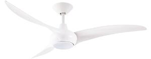 Wentylator sufitowy LED Briya, CCT, ściemniany, Ø 116 cm, biały – Lindby Lindby, Briya, ściemnialny, biały, salon, tworzywo sztuczne, nowoczesny