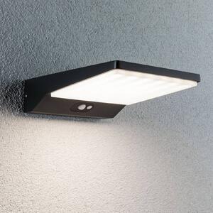 Paulmann kinkiet LED solarny Ronas, czujnik, głębokość 25 Ronas, czarny, aluminium, nowoczesny