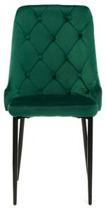 MebleMWM Krzesło tapicerowane HY-DC0255 | Zielony welur | Outlet