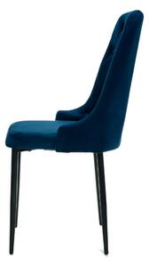 MebleMWM Krzesło tapicerowane HY-DC0255 | Welur | Niebieski | Outlet
