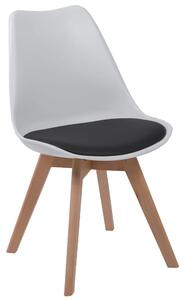 MebleMWM Krzesło skandynawskie 53E-7 biało-czarne | OUTLET