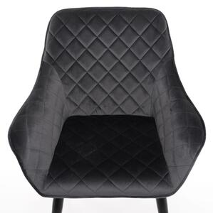 MebleMWM Krzesło tapicerowane DC-6369 | Szary welur #71 | Outlet