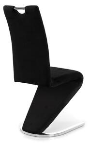 MebleMWM Krzesło tapicerowane DC-99-2 | Welur | Czarny | Outlet