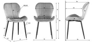 MebleMWM Krzesło tapicerowane szare • ART223C •