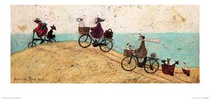 Druk artystyczny Sam Toft - Electric Bike Ride, Sam Toft, (60 x 30 cm)