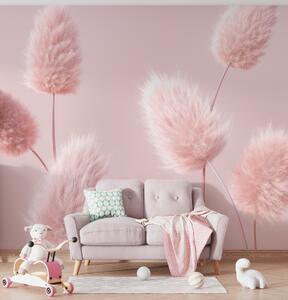 Fototapety Różowe suszone kwiaty w stylu boho, Fototapety Natura, u98432 : Uwalls.pl